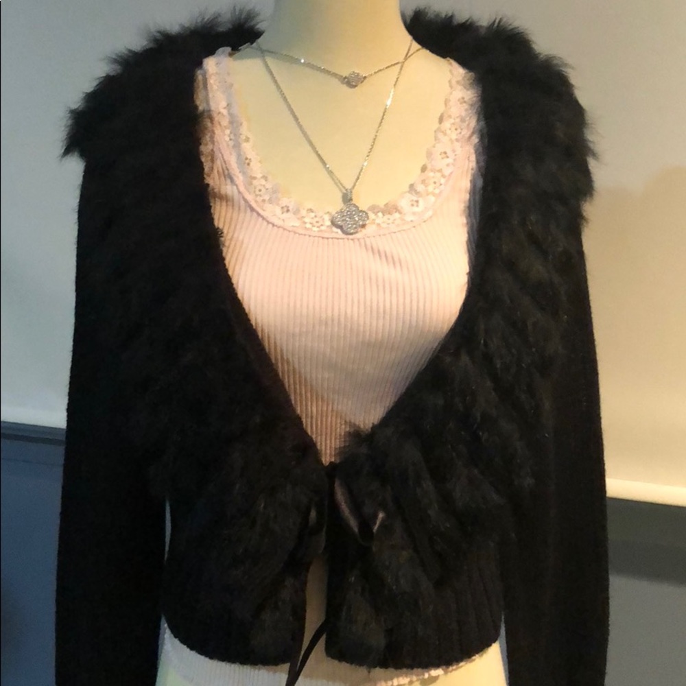 Faux Fur Collared Sweater